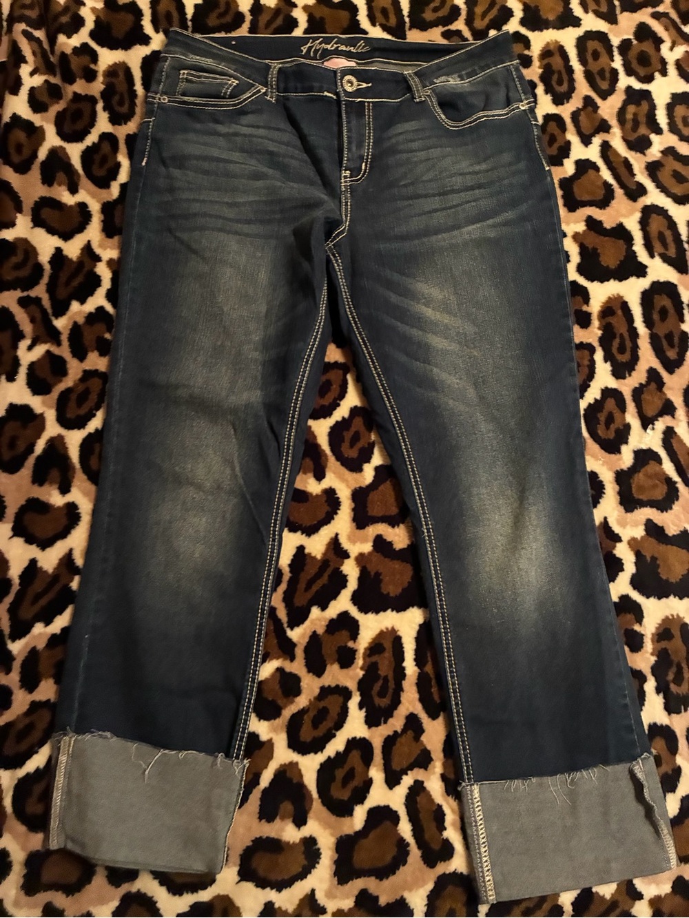 Hydraulic Dark Blue Rolled Cuff Women's Jeans